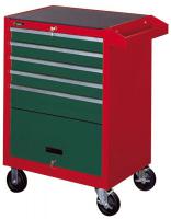Įrankių vežimėliai be įrankių Įrankių vežimėlis, visų stalčių skaičius: 5, spalva: raudona/žalia, plotis: 670mm, gylis: 460mm, aukštis: 812mm