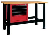 Dirbtuvių stalas Darbastalis, įrengtų stalčių skaičius: 4, plotis: 1400mm, gylis: 600mm, aukštis: 890mm