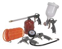 Pneumatinių įrankių kompl. Pneumatinių įrankių rinkinys su jungtimis