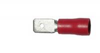 1 rūšies elektrinės jungtys Kištukas plokščias 4,8 x 0,8 mm, raudonas, 100 vnt.