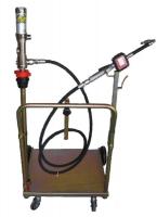 Alyvos pilstymo komplektas RAASM rinkinys su 3: 1 alyvos siurbliu 200 l statinėms, elektroninis skaitiklis 20 l / min, vežimėlyje