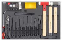 Įrankių vežimėlio įdėklas Įrankių vežimėlio įdėklas įrankių komplektas, 16 szt., įdėklo matmenys: 570x370 mm