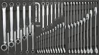 Įrankių vežimėlio įdėklas Įrankių skaičius: 51vnt, įdėklo matmenys: 750x435 mm, Įdėklo tipas: putos