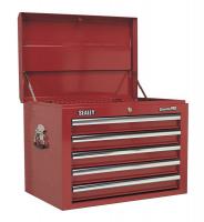 Įrankių dėžė be įrankių Įrankių dėžė, įrengtų stalčių skaičius: 5, spalva: raudona x plotis660mm x gylis435mm x aukštis490mm