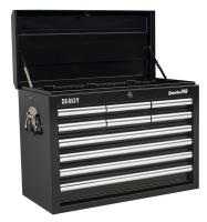 Įrankių dėžė be įrankių Įrankių dėžė, įrengtų stalčių skaičius: 10, spalva: juoda x plotis660mm x gylis315mm x aukštis485mm