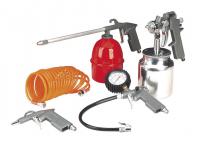 Pneumatinių įrankių kompl. Pneumatinių įrankių rinkinys su jungtimis