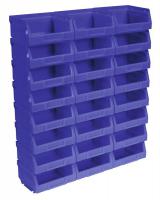 Dežutės lentoms Plastikinių dėžučių lentyna 105 x 85 x 55mm - mėlyna, 24vnt