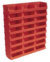 Dežutės lentoms Plastikinės sandėliavimo dėžutės 105 x 85 x 55mm - raudona 24vnt