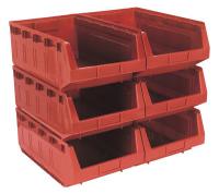 Dežutės lentoms Plastikinė sandėliavimo dėžė 310 x 500 x 190 mm - raudona, 6vnt