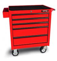 Įrankių vežimėliai be įrankių TOPTUL Įrankių vežimėlis, 5-stalčiai,standartas raudonas (pl/gyl/aukš): 687x459x840mm, centrinė spyna