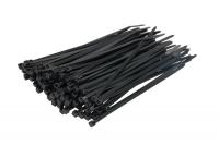 Užveržimo dirželiai juodi Tvirtinimo dirželiai (kabeliams, 150x3,6mm, 100vnt.)