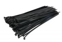 Užveržimo dirželiai juodi Tvirtinimo dirželiai (kabeliams, 450x7,6mm, 100vnt.)