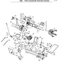 Padangų montavimo staklių priedai ir atsarginės dalys Variklis, Pagrindinio veleno variklis padangų montavimo staklėms, padangų montavimo stendui; velenas, modelis: BP588S; LC588