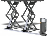 Keltuvas žirklinis atraminis Žirklinis keltuvas modelis: JUMBO LIFT NT 3500, keliamoji galia 3500 kg, elektrohidraulinis, platformos ilgis: 1460-2160 mm