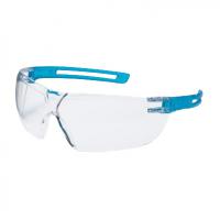 Akiniai Apsauginiai akiniai su laikikliais uvex x-fit, UV 400, lęšio spalva: skaidrus, normos: EN 166; EN 170, spalva: Mėlyna