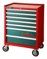 Įrankių vežimėliai be įrankių Įrankių vežimėlis, stalčių skaičius: 7, spalva: raudona/žalia, plotis: 670mm, gylis: 460mm, aukštis: 812mm