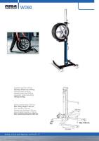 Padangų keltuvas Vežimėlis padangoms vežti, modelis OMA WD60 (Werther: WD60), talpa 60 kg. OMA