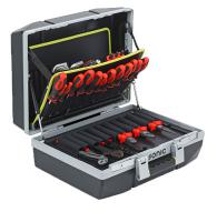 Įrankių dėžė su įrankiais Įrankių dėžė su įrankiais, įrankių skaičius: 132 vnt., pilka