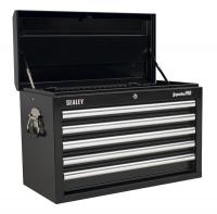 Įrankių dėžė be įrankių Įrankių dėžė, įrengtų stalčių skaičius: 5, spalva: juoda x plotis660mm x gylis315mm x aukštis425mm