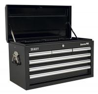 Įrankių dėžė be įrankių Įrankių dėžė, įrengtų stalčių skaičius: 6, spalva: juoda x plotis660mm x gylis315mm x aukštis375mm
