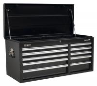 Įrankių dėžė be įrankių Įrankių dėžė, įrengtų stalčių skaičius: 10, spalva: juoda x plotis1025mm x gylis435mm x aukštis495mm