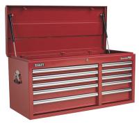 Įrankių dėžė be įrankių Įrankių dėžė, įrengtų stalčių skaičius: 10, spalva: raudona x plotis1025mm x gylis435mm x aukštis495mm