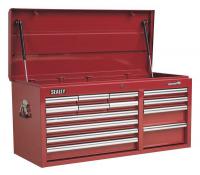 Įrankių dėžė be įrankių Įrankių dėžė, įrengtų stalčių skaičius: 14, spalva: raudona x plotis1025mm x gylis435mm x aukštis490mm