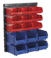 Dežutės lentoms 15vnt. Plastikinė dežutė, 15 vnt.; didelis (100x160x70mm); matmenys: mažas (100x95x50mm); mėlynas ir raudonas; sandėlys + sienos sienelė