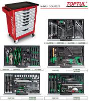 Įrankių vežimėlis su įrankiais Vežimėlis su įrankiais, 227 dalių, Stalčių su įrankiais skaičius: 5 , viso stalčių: 7, PRO-LINE, Raudonas, plastikiniais įdėklai