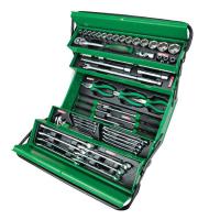 Įrankių dėžė su įrankiais Įrankių dėžė su įrankiais, įrankių skaičius: 62 vnt., metalas, įrengtų stalčių skaičius: 1 vnt., mėlyna