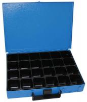 Spintų ir lentynų atsarginės dalys Lagaminas-dežutė su 24 kameromis, metalinis, mėlynas