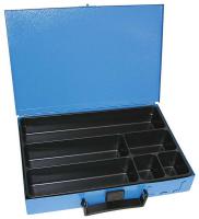 Spintų ir lentynų atsarginės dalys Metalinis, mėlynas lagaminas-stalčius su 6 skyriais