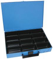 Spintų ir lentynų atsarginės dalys Lagaminas-dežutė su 12 skyrių, metalinis, mėlynas