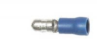 1 rūšies elektrinės jungtys  Apvalus izoliuotas kištukas, spalva: mėlyna, 5 mm , 100vnt.