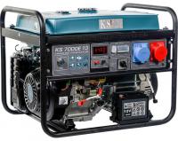 Benzininis generatorius Benzininis generatoriaus 3-fazis AVR 1-fazės 400V/50Hz, galia maks:5.5kW, pastovi galia:5 kW, nominali srovė: 10A, lizdai: 1x16A / 230v, 1x16A / 400v; 1x12V DC, paleidimas rankinis/elektrinis